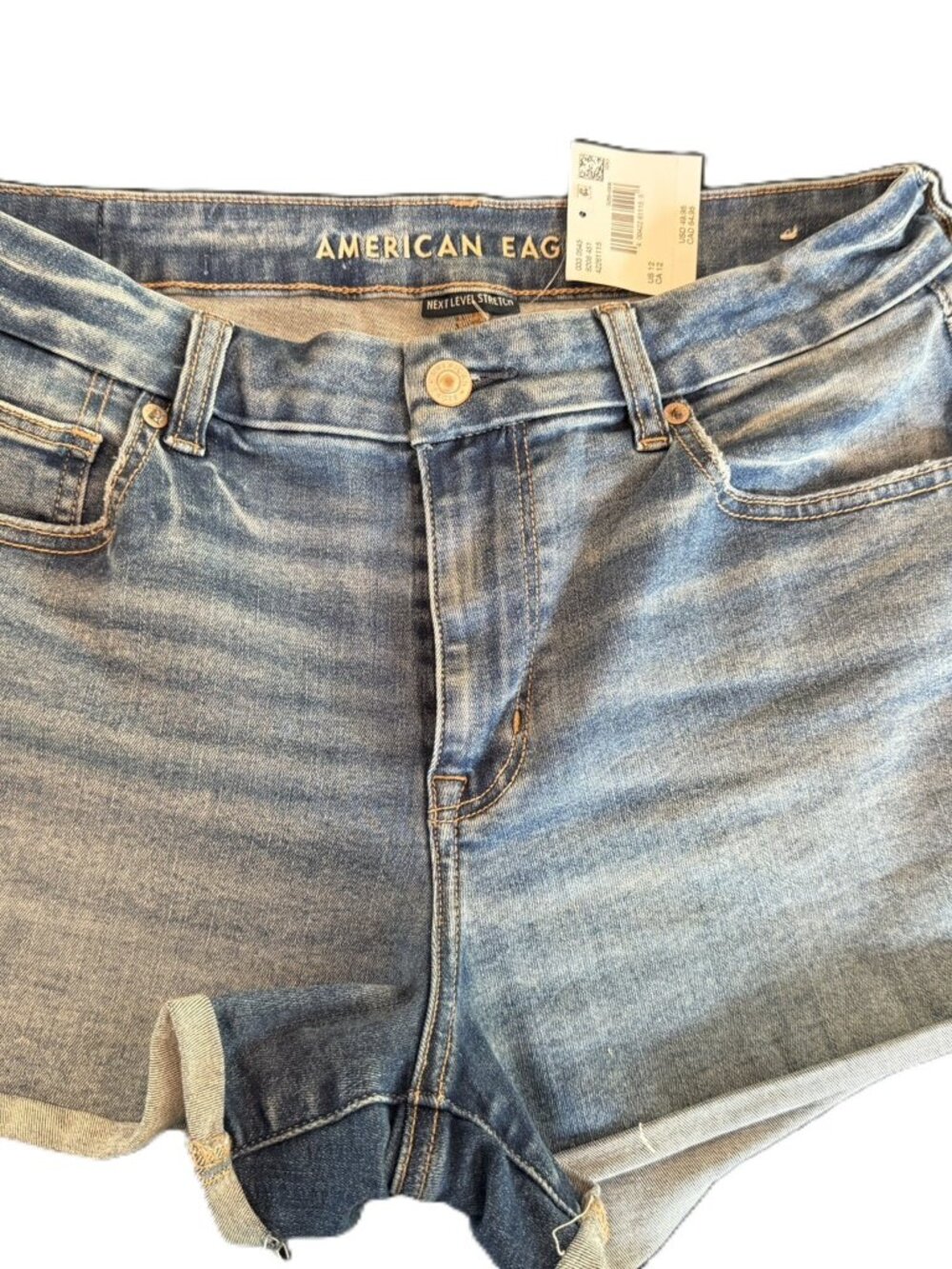 American Eagle Curvy High-Rise Shortie Jean Shorts NWT Size 12